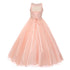 Girls Dazzling Halter Beaded Tulle Special Occasion Dress 4-16 - SophiasStyle.com